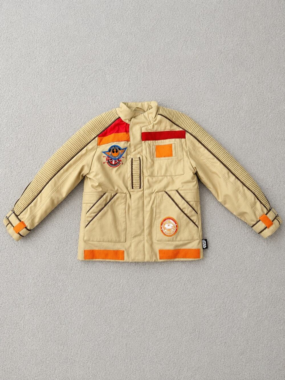 Disney Store Star Wars Resistance BB-8 Pilot Jacket Kids Size 4 Tan Orange